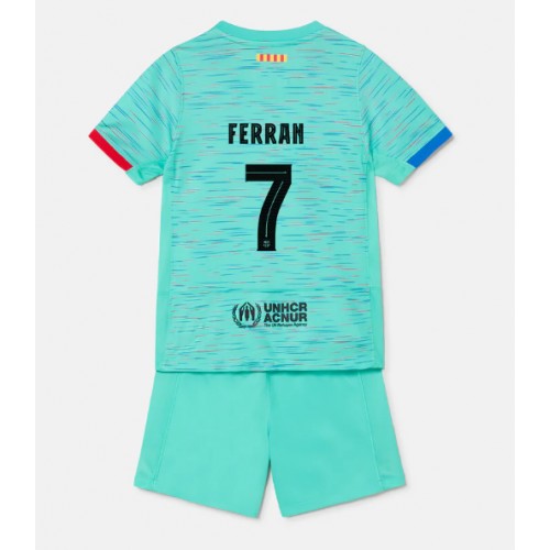 Barcelona Ferran Torres #7 Rezervni Dres za djecu 2023-24 Kratak Rukav (+ Kratke hlače)